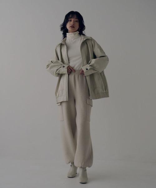 hellam（へラム）の「サイドポケットニットカーゴパンツ（カーゴパンツ・レディース・グレー/ホワイト/ブラック・FREE）」の11枚目の写真