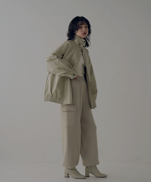 hellam（へラム）の「サイドポケットニットカーゴパンツ（カーゴパンツ・レディース・グレー/ホワイト/ブラック・FREE）」の12枚目の写真