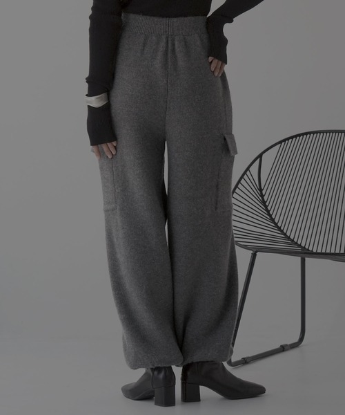 hellam（へラム）の「サイドポケットニットカーゴパンツ（カーゴパンツ・レディース・グレー/ホワイト/ブラック・FREE）」の20枚目の写真