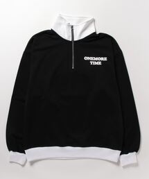 バックプリントハーフジップスウェット【IR】 オーバーサイズ メンズ レディース