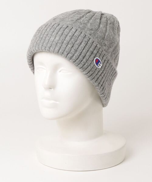 Champion（チャンピオン）の「【Champion】492-0142 ケーブル裏ボアニットワッチ（ニットキャップ/ビーニー・メンズ・ベージュ/ブラウン/ネイビー/グレー/オフホワイト/ブラック・FREE）」の8枚目の写真