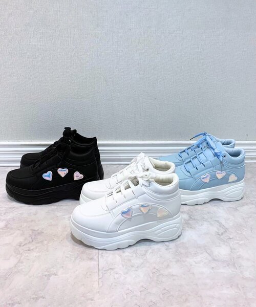 cs T&P(シーエスティーアンドピー)の「厚底ハートスニーカー(スニーカー・レディース・ブルー/ホワイト/ブラック・S/M/L/LL)」の22枚目の写真
