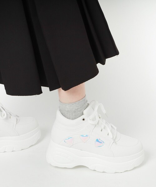 cs T&P(シーエスティーアンドピー)の「厚底ハートスニーカー(スニーカー・レディース・ブルー/ホワイト/ブラック・S/M/L/LL)」の15枚目の写真