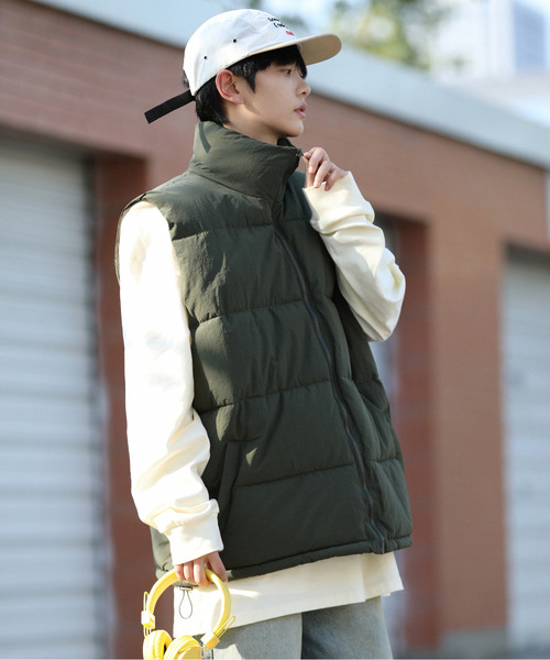 【セール】【neos -addictive design-】ルーズシルエット スタンドネック ナイロン 中綿 ベスト(ダウンベスト)|neos(ネオス) 【セール】【neos -addictive design-】ルーズシルエット スタンドネック ナイロン 中綿 ベスト(ダウンベスト)|neos(ネオス)