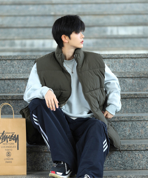 【セール】【neos -addictive design-】ルーズシルエット スタンドネック ナイロン 中綿 ベスト(ダウンベスト)|neos(ネオス) 【セール】【neos -addictive design-】ルーズシルエット スタンドネック ナイロン 中綿 ベスト(ダウンベスト)|neos(ネオス)