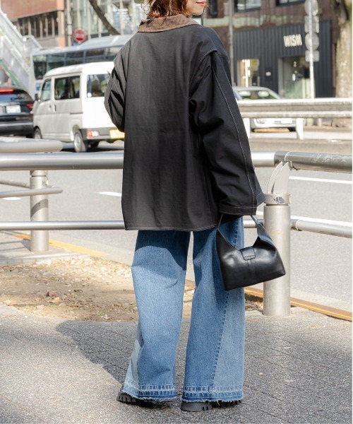 RAGEBLUE（レイジブルー）の「襟コーデュロイ/ハンティングジャケット（ミリタリージャケット・レディース・オリーブ/ブラック・FREE）」の7枚目の写真