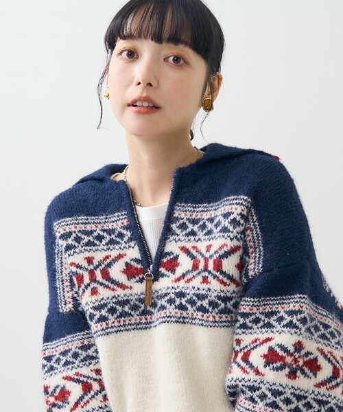 本日のみ値下げ美品アーペーセー　フリークスストア別注　ハーフジップ A.P.C.とタッグを組んで仕上げた、FREAK'S STORE別注の