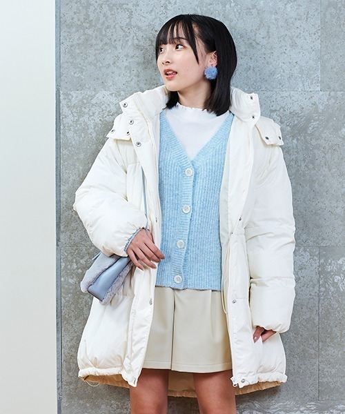 古着 メランジニット カーディガン ウール ミックスカラー