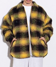 GLOSTER | 【GLOSTER/グロスター】シャギーチェックCPO 中綿ブルゾン(ブルゾン)