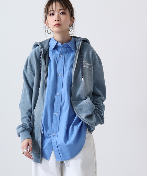 セール】Toucan Surfing インディゴニット 裏起毛 フロントZIP