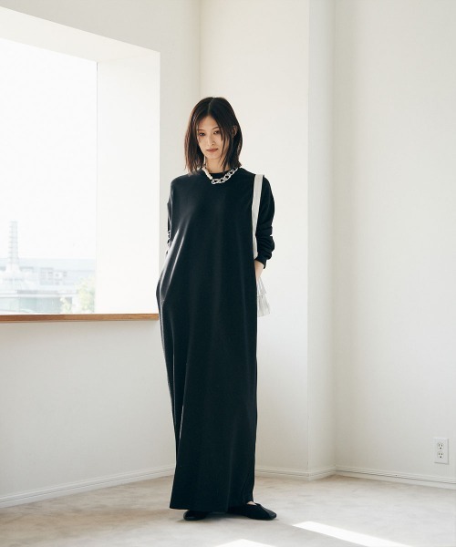 marjour（マージュール）の「OTONA MAXI LENGTH ONEPIECE（ワンピース・レディース・オートミール/ブラック・S～Ｍ/M～Ｌ）」の16枚目の写真