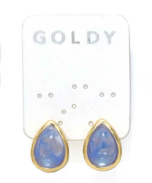 GOLDY（ゴールディ）の「【GOLDY】ドロップカラーワンタッチピアスワンタッチピアス / 1230707※（ピアス（両耳用）・レディース・グリーン/ベージュ/ブルー/レッド・FREE）」の4枚目の写真