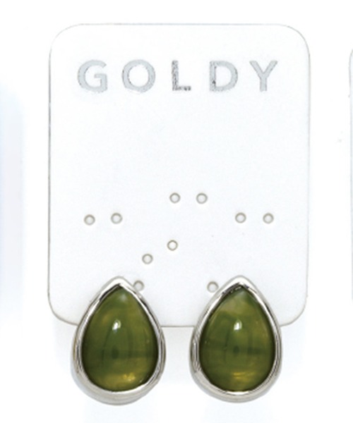 GOLDY（ゴールディ）の「【GOLDY】ドロップカラーワンタッチピアスワンタッチピアス / 1230707※（ピアス（両耳用）・レディース・グリーン/ベージュ/ブルー/レッド・FREE）」の3枚目の写真