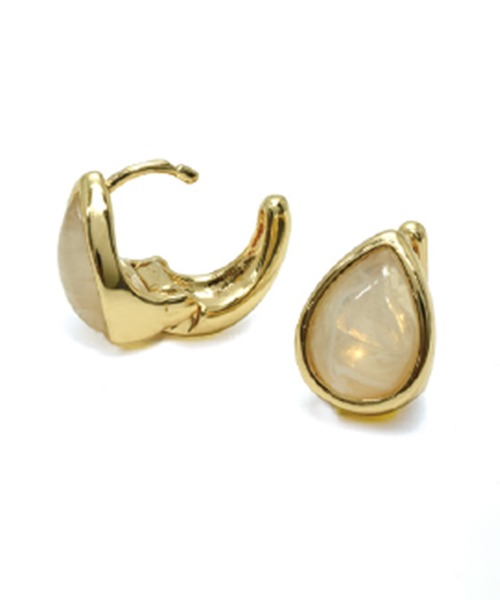 GOLDY（ゴールディ）の「【GOLDY】ドロップカラーワンタッチピアスワンタッチピアス / 1230707※（ピアス（両耳用）・レディース・グリーン/ベージュ/ブルー/レッド・FREE）」の5枚目の写真