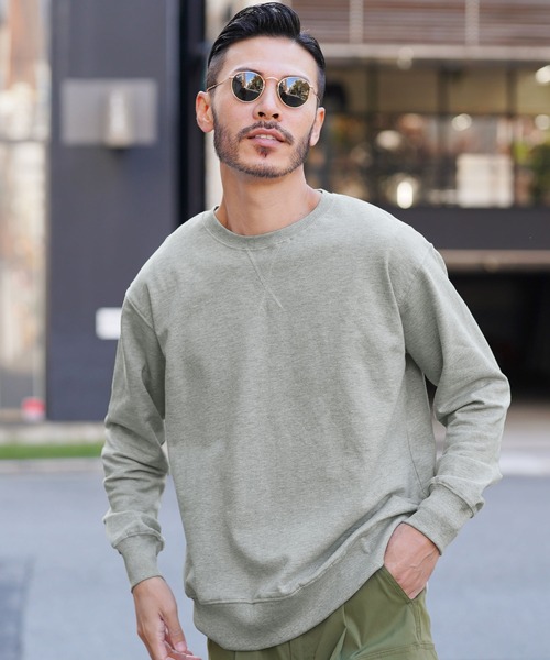 jiggys shop(ジギーズショップ)の「裏起毛 スウェット トレーナー(スウェット・メンズ・ブルー系その他/グリーン/杢グレー/ブラック/ネイビー・X-LARGE/LARGE/MEDIUM)」の3枚目の写真