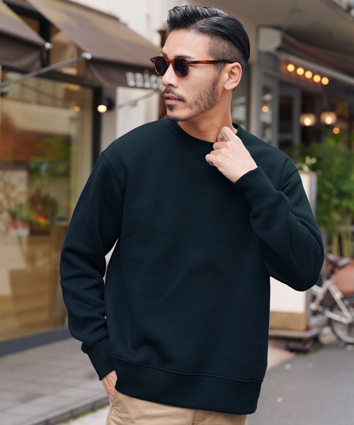 jiggys shop(ジギーズショップ)の「裏起毛 スウェット トレーナー(スウェット・メンズ・ブルー系その他/グリーン/杢グレー/ブラック/ネイビー・X-LARGE/LARGE/MEDIUM)」の2枚目の写真