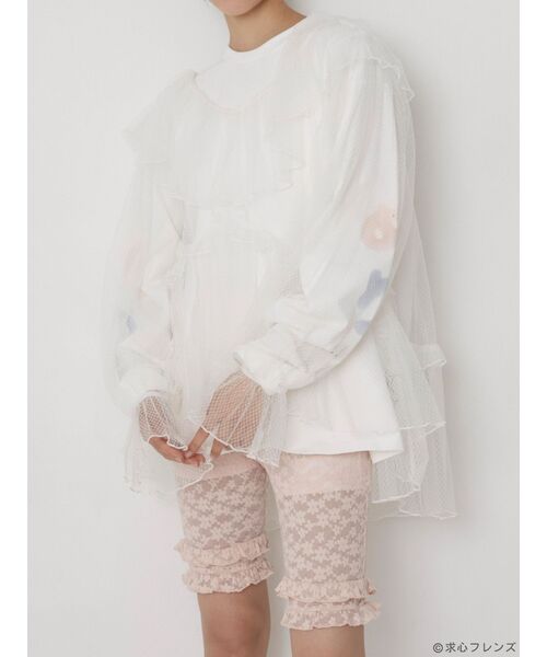 merry jenny（メリージェニー）の「【求心フレンズコラボ】めりぃロンTee（Tシャツ/カットソー・レディース・グレー/オフホワイト/ブルー・FREE）」の20枚目の写真