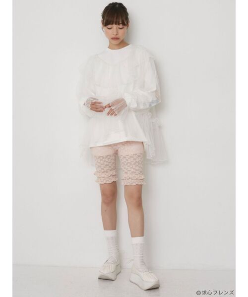 merry jenny（メリージェニー）の「【求心フレンズコラボ】めりぃロンTee（Tシャツ/カットソー・レディース・グレー/オフホワイト/ブルー・FREE）」の18枚目の写真