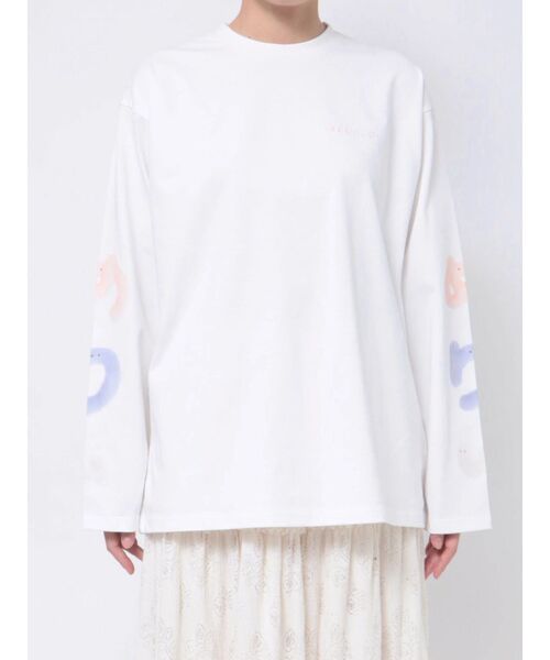 merry jenny（メリージェニー）の「【求心フレンズコラボ】めりぃロンTee（Tシャツ/カットソー・レディース・グレー/オフホワイト/ブルー・FREE）」の17枚目の写真