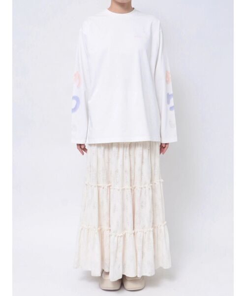 merry jenny（メリージェニー）の「【求心フレンズコラボ】めりぃロンTee（Tシャツ/カットソー・レディース・グレー/オフホワイト/ブルー・FREE）」の10枚目の写真