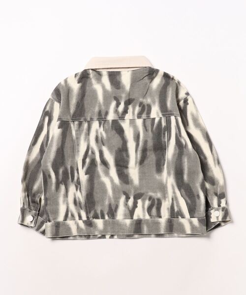 aimoha（アイモハ）の「【aimoha-KIDS-】子供服　 タイダイ染めデニムジャケット（デニムジャケット・キッズ・ダークグレー/チョコ・110/120/130/140/150）」の8枚目の写真