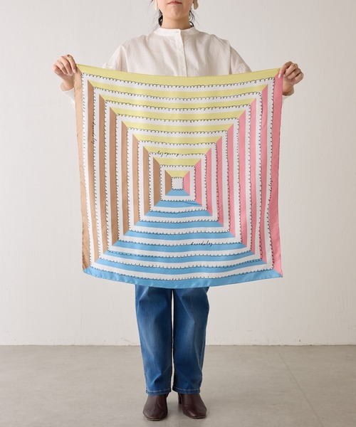 BEARDSLEY（ビアズリー）の「シルクスカーフ（マルチボーダー）（バンダナ/スカーフ・レディース・マルチ・FREE）」の8枚目の写真