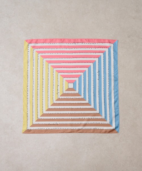 BEARDSLEY（ビアズリー）の「シルクスカーフ（マルチボーダー）（バンダナ/スカーフ・レディース・マルチ・FREE）」の4枚目の写真