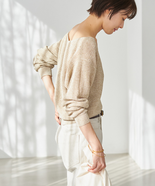 plage（プラージュ）の「LI/PE open ニット（ニット/セーター）」 - WEAR