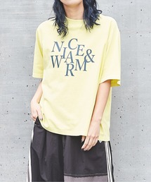 CUBE SUGAR（キューブシュガー）の「OE天竺カットソーロゴプリントビッグTシャツ（Tシャツ/カットソー）」