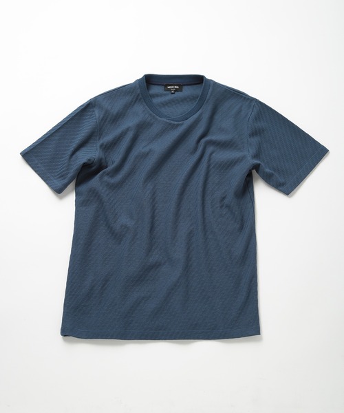 MEN'S BIGI(メンズビギ)の「リンクスジャカードシルケットカットソー(Tシャツ/カットソー・メンズ・ブルー/ホワイト/ネイビー/イエロー・04/03/02/01)」の3枚目の写真