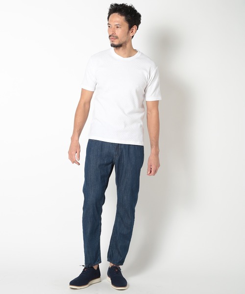 MEN'S BIGI(メンズビギ)の「リンクスジャカードシルケットカットソー(Tシャツ/カットソー・メンズ・ブルー/ホワイト/ネイビー/イエロー・04/03/02/01)」の19枚目の写真