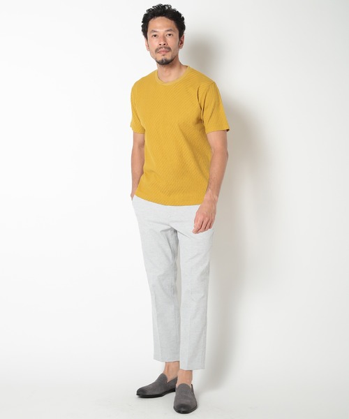 MEN'S BIGI(メンズビギ)の「リンクスジャカードシルケットカットソー(Tシャツ/カットソー・メンズ・ブルー/ホワイト/ネイビー/イエロー・04/03/02/01)」の21枚目の写真