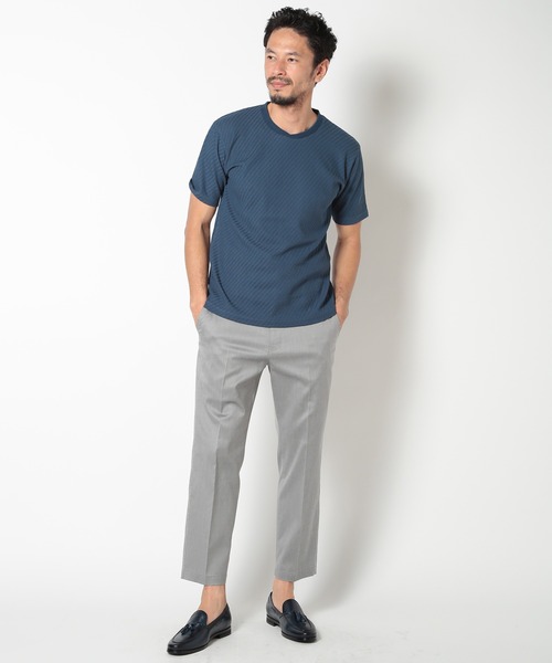 MEN'S BIGI(メンズビギ)の「リンクスジャカードシルケットカットソー(Tシャツ/カットソー・メンズ・ブルー/ホワイト/ネイビー/イエロー・04/03/02/01)」の11枚目の写真