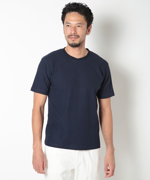 MEN'S BIGI(メンズビギ)の「リンクスジャカードシルケットカットソー(Tシャツ/カットソー・メンズ・ブルー/ホワイト/ネイビー/イエロー・04/03/02/01)」の18枚目の写真