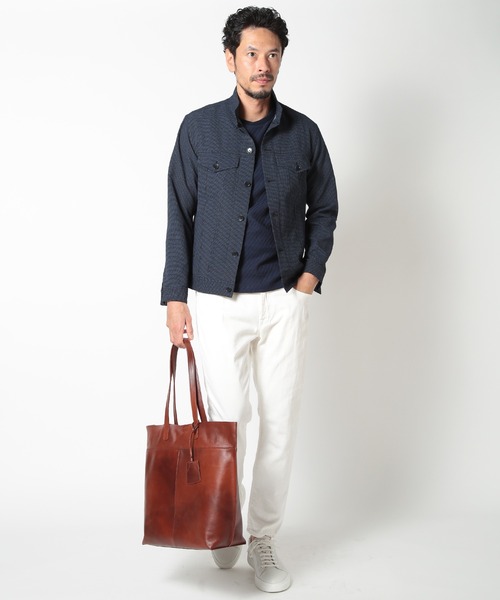 MEN'S BIGI(メンズビギ)の「リンクスジャカードシルケットカットソー(Tシャツ/カットソー・メンズ・ブルー/ホワイト/ネイビー/イエロー・04/03/02/01)」の13枚目の写真