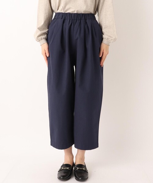 one'sterrace(ワンズテラス)の「綿麻9分丈 ワイドテーパード パンツ(その他パンツ・レディース・ネイビー系5/ベージュ系8/アイボリー系8・02)」の4枚目の写真
