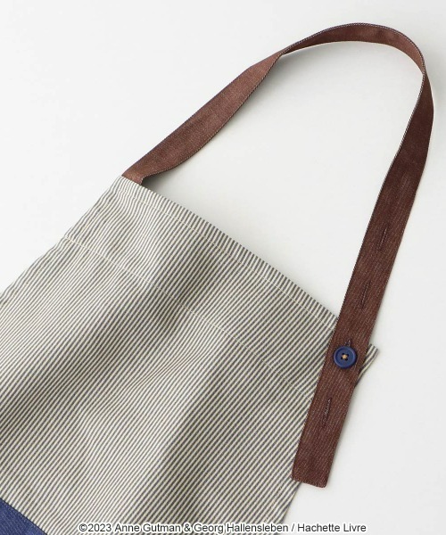 Gaspard et Lisa 綿混 エコロゴストライプ 首掛け 前結びエプロン 70830919（エプロン）｜NAIGAI（ナイガイ）