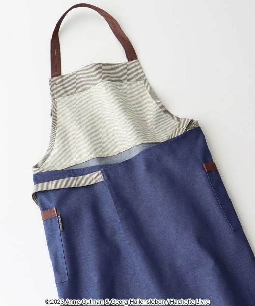 Gaspard et Lisa 綿混 エコロゴストライプ 首掛け 前結びエプロン 70830919（エプロン）｜NAIGAI（ナイガイ）