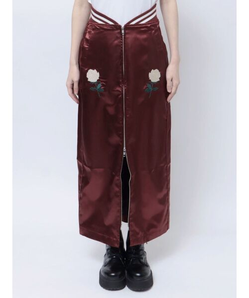 jouetie（ジュエティ）の「ローズエンブロイダリースカジャンスカート【別注】（スカート・レディース・ボルドー/オフホワイト・MEDIUM）」の21枚目の写真