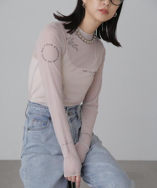 FREE'S MART(フリーズマート)の「プリントシアーインナー(Tシャツ/カットソー・レディース・オレンジ系その他/ベージュ系その他・FREE)」の1枚目の写真