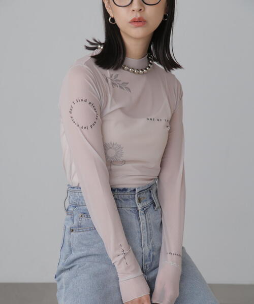 FREE'S MART(フリーズマート)の「プリントシアーインナー(Tシャツ/カットソー・レディース・オレンジ系その他/ベージュ系その他・FREE)」の7枚目の写真