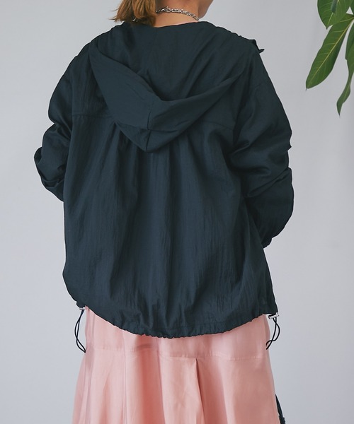 un dix cors（アンディコール）の「ライトヴィンテージタフタジャケット（ナイロンジャケット・レディース・アイボリー/ブラック/ミント・FREE）」の9枚目の写真