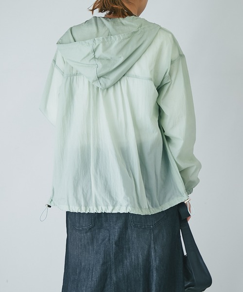 un dix cors（アンディコール）の「ライトヴィンテージタフタジャケット（ナイロンジャケット・レディース・アイボリー/ブラック/ミント・FREE）」の20枚目の写真