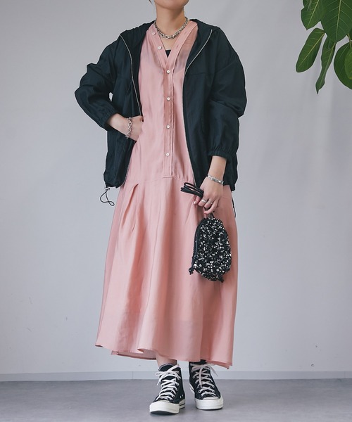 un dix cors（アンディコール）の「ライトヴィンテージタフタジャケット（ナイロンジャケット・レディース・アイボリー/ブラック/ミント・FREE）」の15枚目の写真