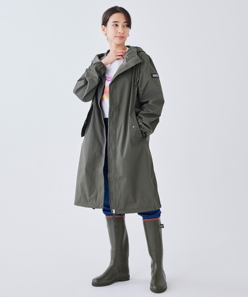 AIGLE(エーグル)の「透湿防水 パッカブルロングフーデッドジャケット(マウンテンパーカー・レディース・ブラック/レッド/モスグリーン・34/36/38/40)」の19枚目の写真