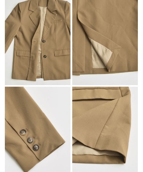 Re:EDIT（リエディ）の「[nachico×Re:EDIT][nachicoコラボ]ライトツイルルーズテーラードジャケット（テーラードジャケット・レディース・アイボリー/ブラック/ベージュ/グレー/グレー系その他・MEDIUM/LARGE）」の19枚目の写真