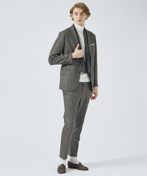 DESIGNWORKS（デザインワークス）の「【セットアップ対応】ポンチプリント パンツ（スラックス・メンズ・チャコールグレー/ブラウン/ネイビー・44/46/48/50）」の4枚目の写真