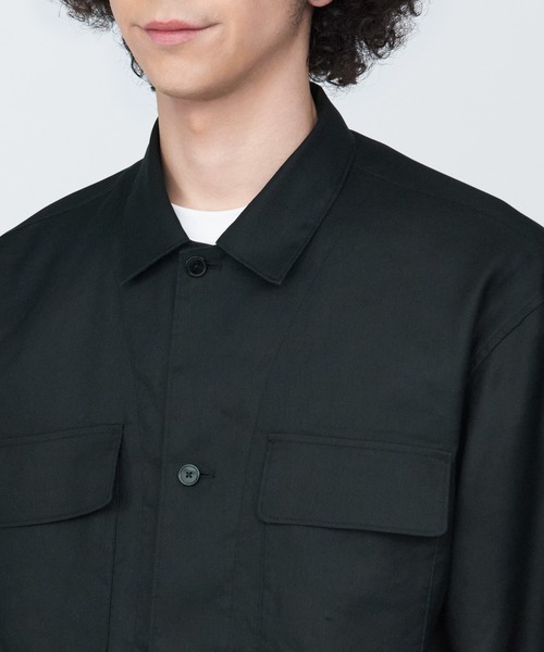 無印　ヘンプ混シャツジャケット　MUJI ブラック 無印良品 紳士 ヘンプ混シャツジャケット 黒 Mサイズ - メルカリ