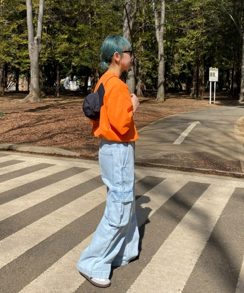 Franklin Climbing（フランクリンクライミング）の「【Franklin Climbing】ワンポイント刺繍ポケット半袖Tee（Tシャツ/カットソー・メンズ・ホワイト/スカイブルー/ブラック/グレー/オレンジ/グリーン・MEDIUM/LARGE/X-LARGE）」の17枚目の写真