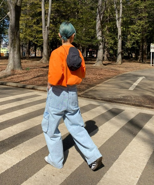 Franklin Climbing（フランクリンクライミング）の「【Franklin Climbing】ワンポイント刺繍ポケット半袖Tee（Tシャツ/カットソー・メンズ・ホワイト/スカイブルー/ブラック/グレー/オレンジ/グリーン・MEDIUM/LARGE/X-LARGE）」の18枚目の写真